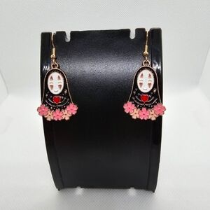 Kaonashi Faceless Spirited Away Anime Handmade Earrings‎ Hypoallergenic
